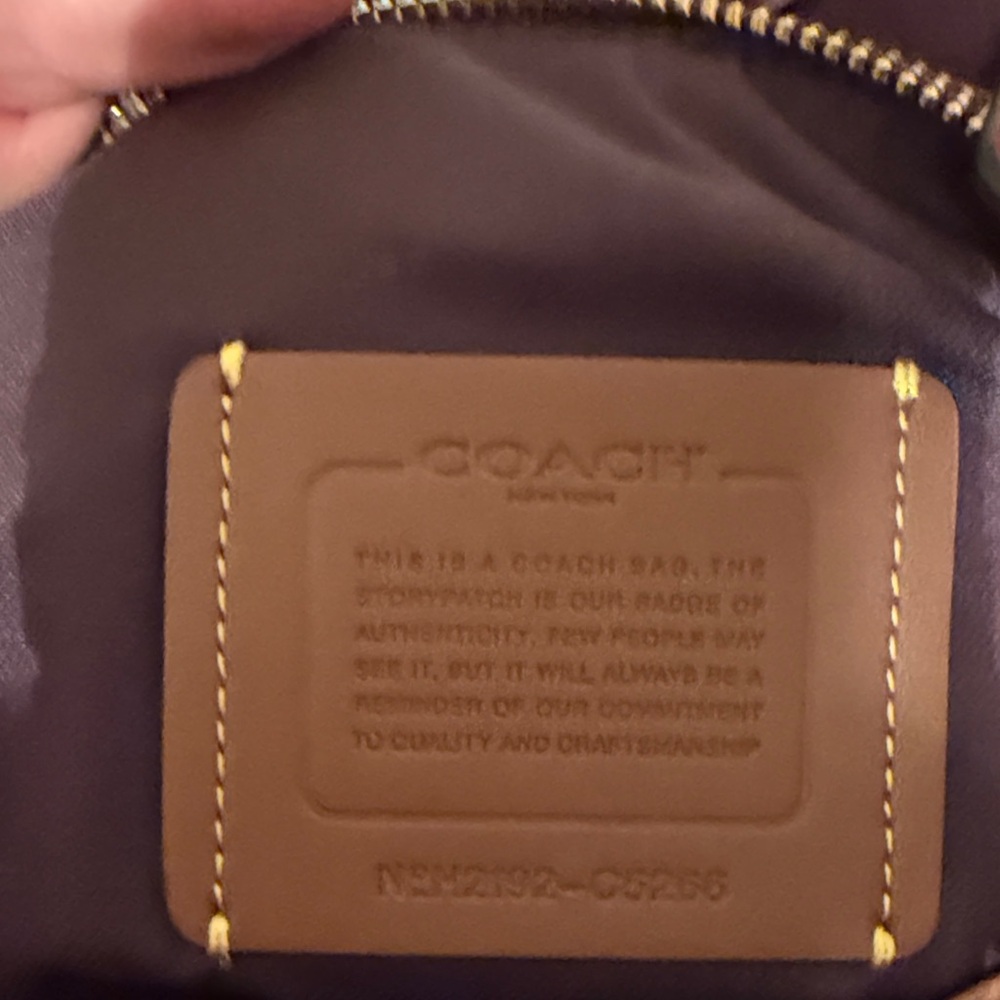 Coach Burgundy Pebbled Leather Shoulder Bag with Gold Hardware - Picture 6 of 10